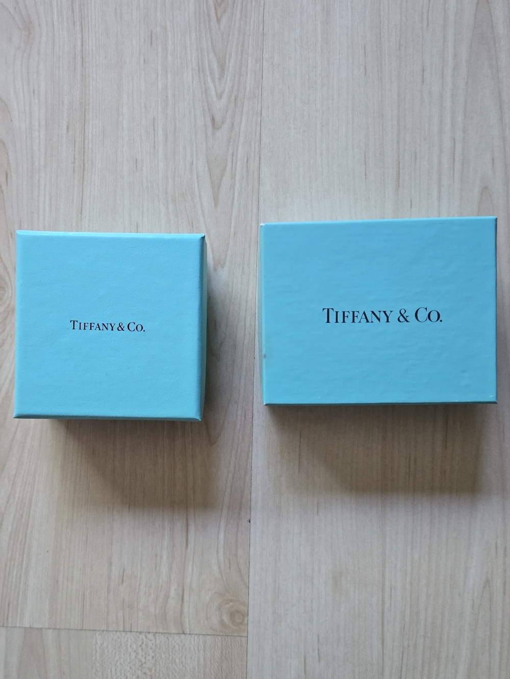 Tiffany & Co. Robin's Egg Blue Pair Of Gift Boxes
